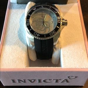 New - Women’s INVICTA Watch - Black Leather Band